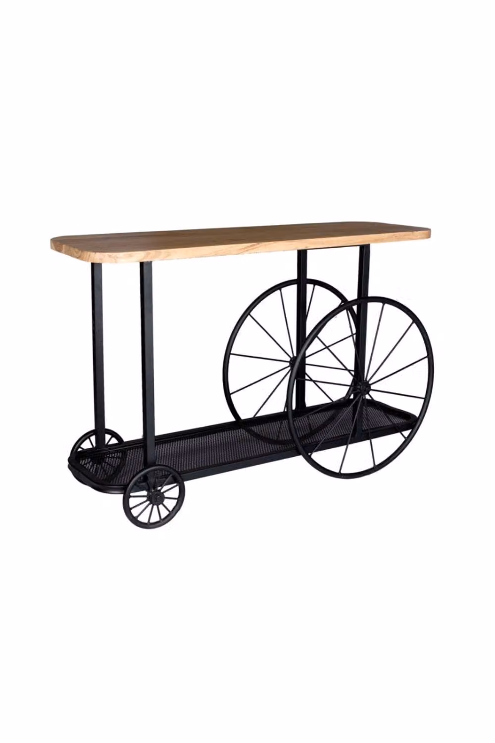 IH Design Launceston Mango Wood Console Table in Brown and Black, W/D/H: 120 x 40 x 80 cm – 2