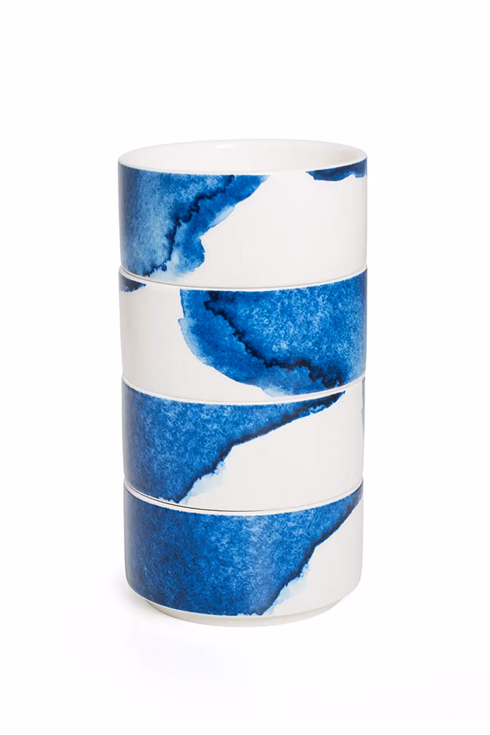 BlissHome Rick Stein Coves of Cornwall Bone China Round Ramekins, Set of 4, White and Blue – 2