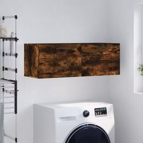 vidaXL Wall Cabinet in Smoked Oak, W/D/H: 100 x 36.5 x 35 cm – 2