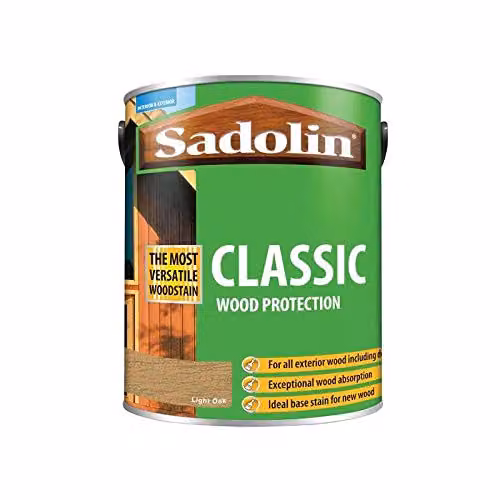 Sadolin Classic Weatherproof Wood Protection in Light Oak, 5L