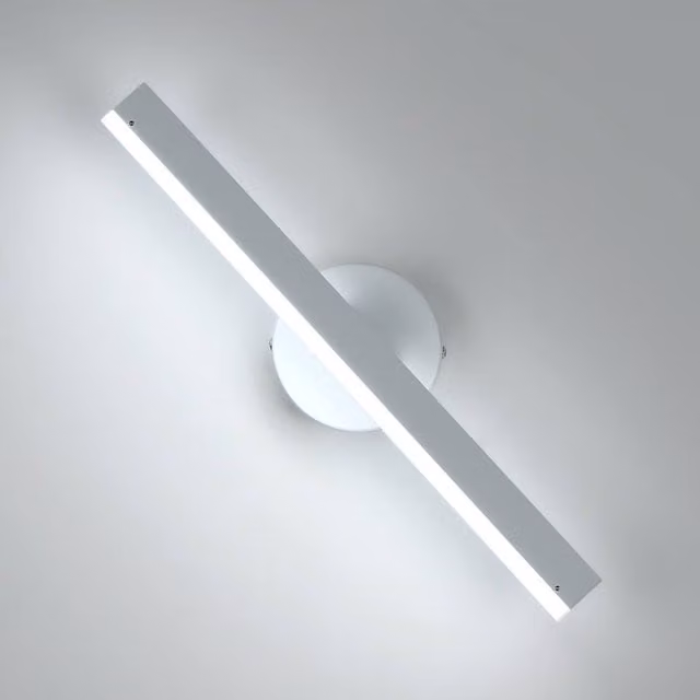 Pheashine Modern Rectangular LED Wall Lamp, White, 12W, 6500K Cool White
