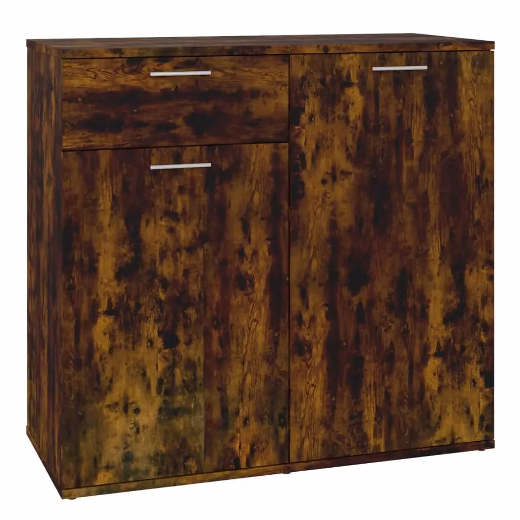 Berkfield Home Smoked Oak Sideboard in Brown, W/D/H: 80 x 36 x 75 cm – 2