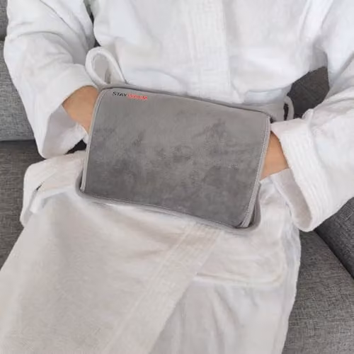 StayWarm Rechargeable Electric Fleece Hot Water Bottle and Heat Pad, Grey – 2