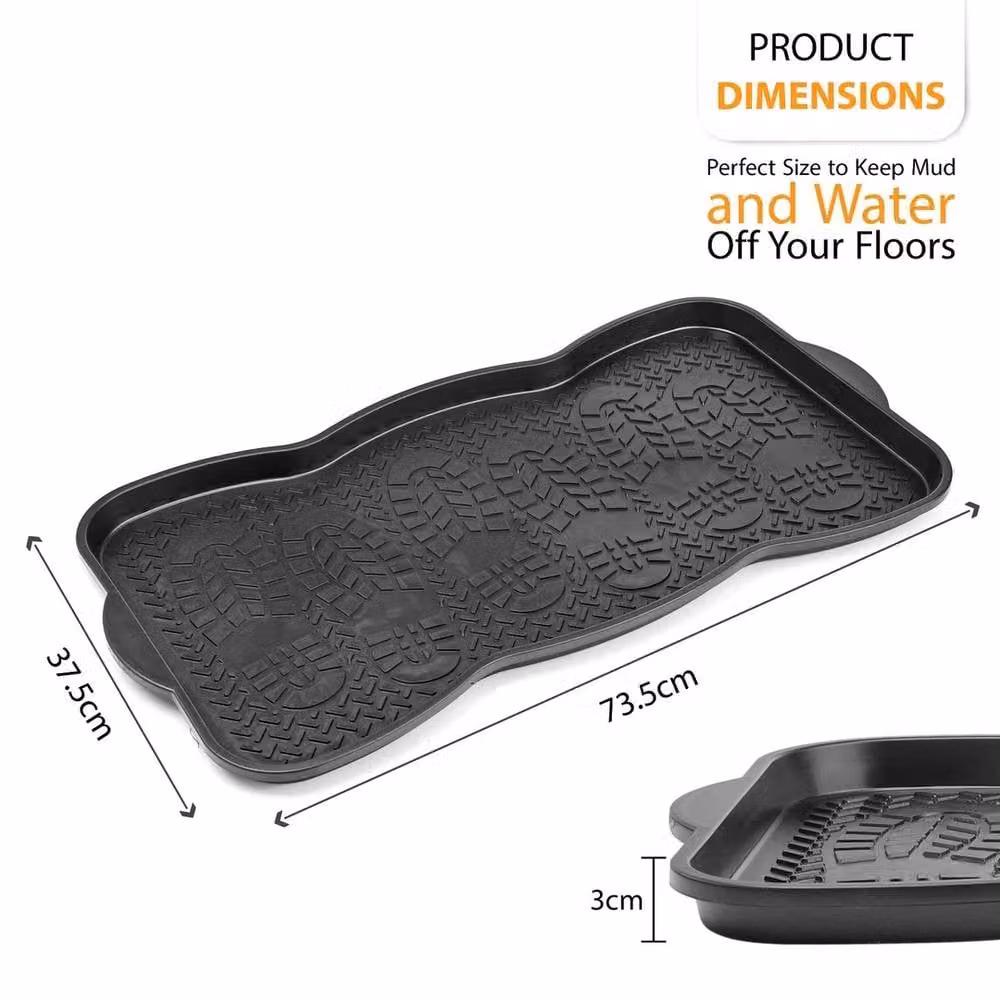 Havendro Black Plastic Garden Boot Tray – 2
