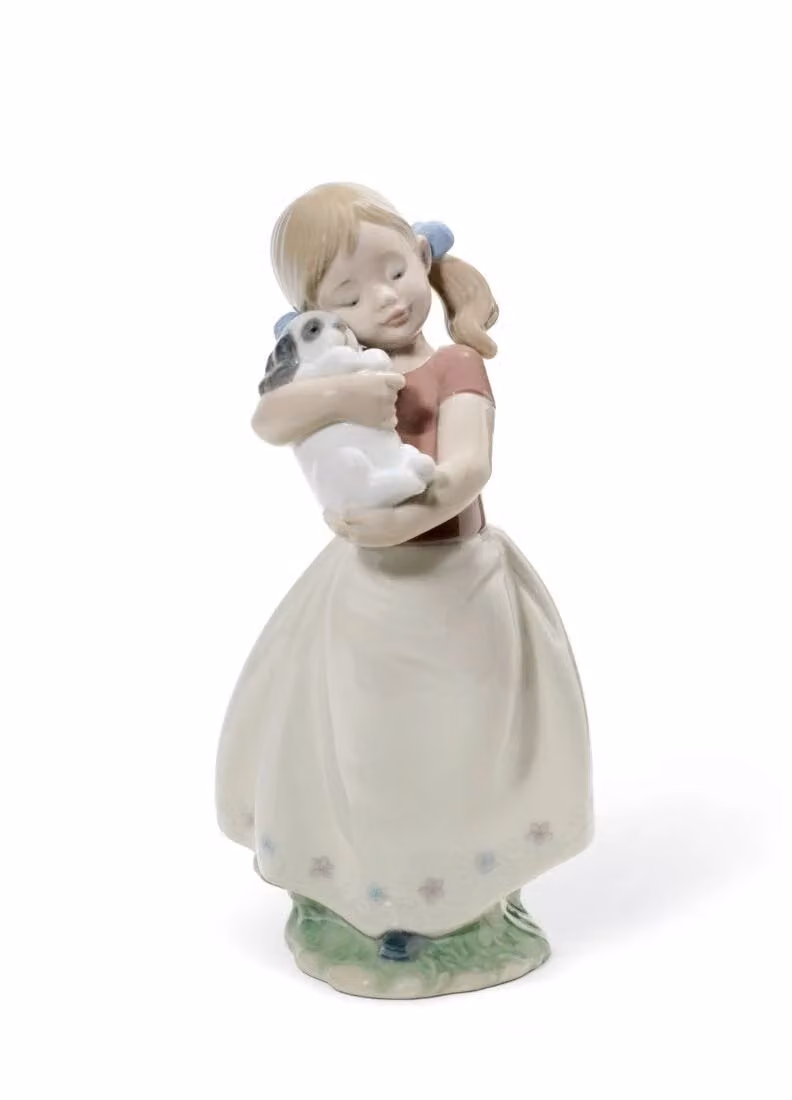 Lladró My Sweet Little Puppy Girl Multicolour Porcelain Figurine