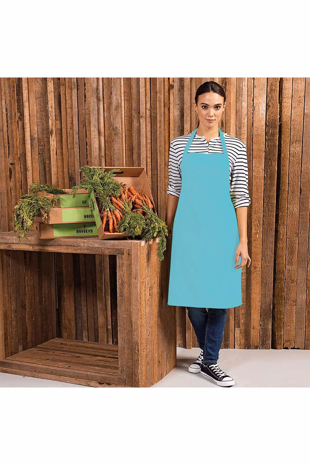 Premier Colours Poly Cotton Professional Bib Apron in Blue – 2