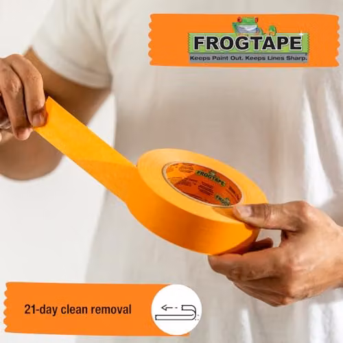 Frog Tape Orange Painters Masking Tape for Gloss and Satin Finishes, Width: 24 mm, Length: 41.1 m – 4