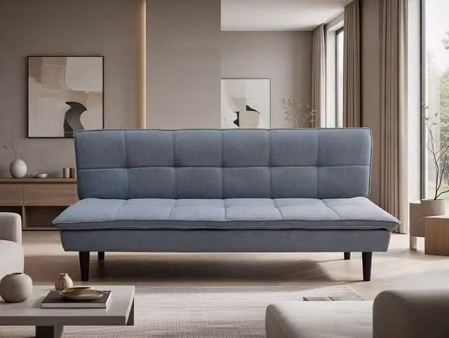 DS Living The Fermo 2 Seater Click Clack Sofa Bed in Grey Fabric – 1