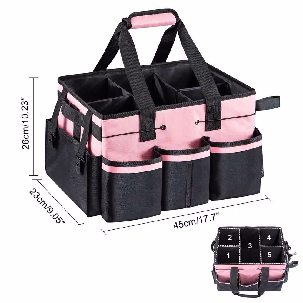 Nordara Large Pink Polyester Tool Bag with Adjustable Strap – 2