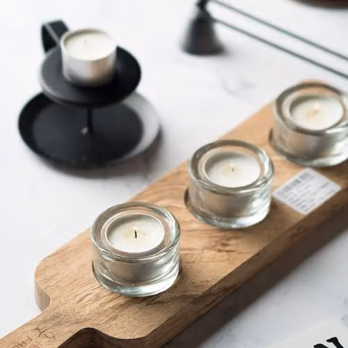 Aroma Naturals Unscented White Tealight Candles, Pack of 50, D3.72 x H2.5 cm – 5