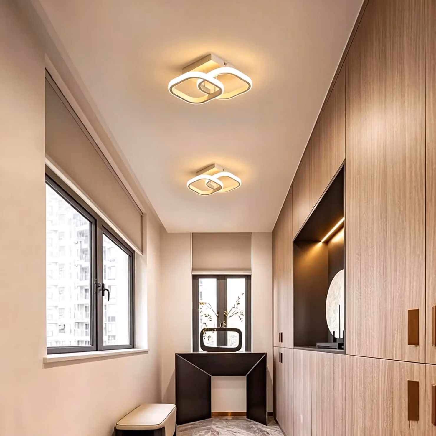 COMELY 22W Modern Square LED Ceiling Light in White – 5