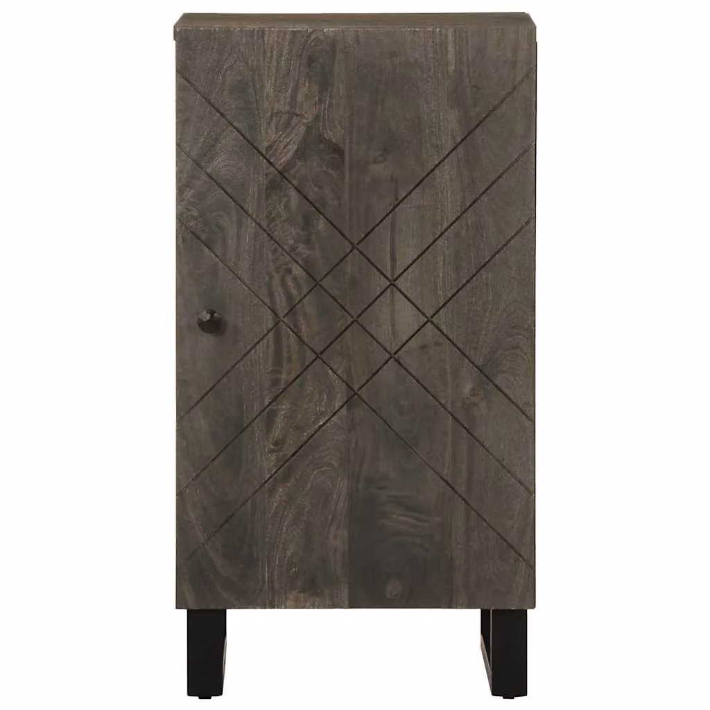 Berkfield Home Black Mango Wood Sideboard, W: 40 cm, D: 33 cm, H: 75 cm – 3