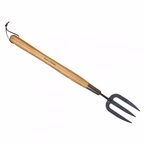 Kent & Stowe Carbon Steel Hand Border Fork in Beige and Brown