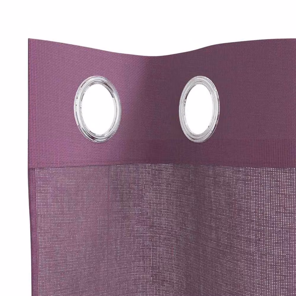 Berkfield Home Purple Voile Fabric Panel Curtains with Eyelets, 2 Pack, W: 140 cm, H: 140 cm – 3