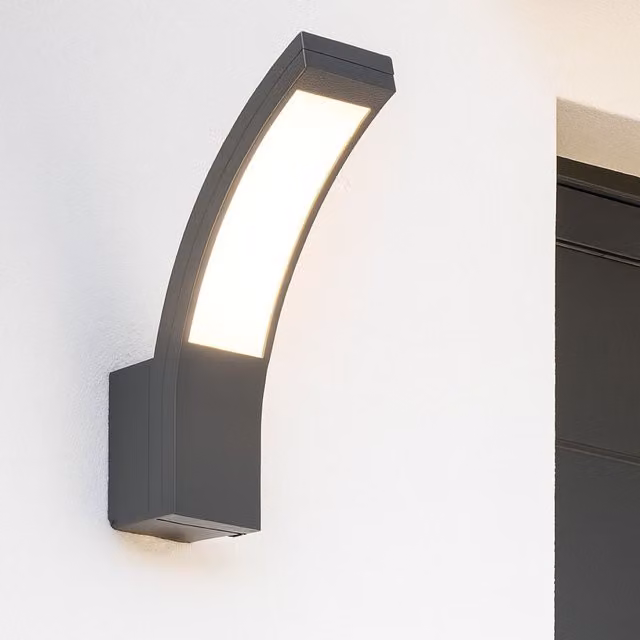 CGC Lighting Pairs Grey LED Outdoor Wall Light, 10W, 900lm, 4000K Natural White, IP54 Rated