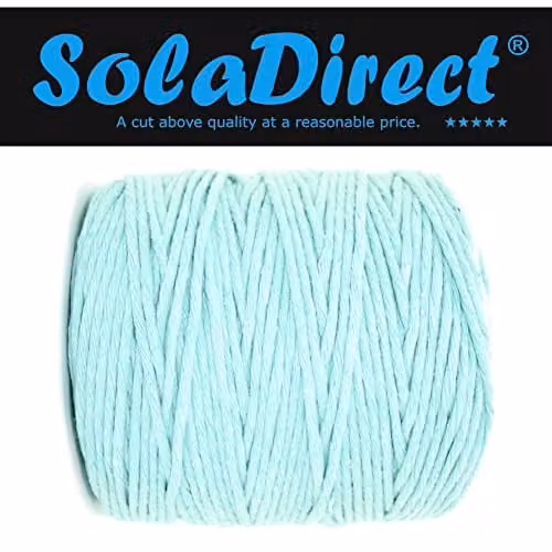 SolaDirect Premium Aqua Macrame Cord, 200 m of 3 mm Thick Natural Cotton Thread Yarn for DIY Crafts and Home Decoration – 2