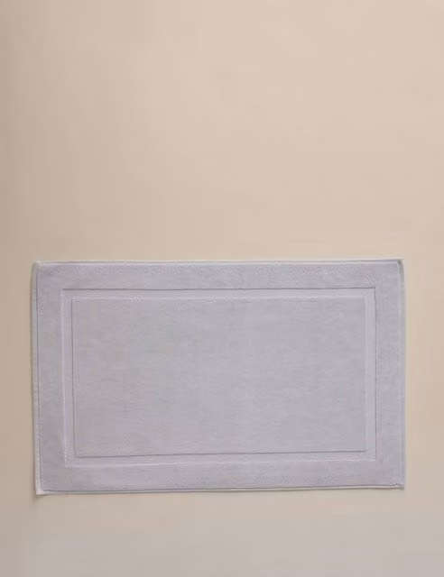 M&S Luxury Egyptian Cotton Non-Slip Bath Mat in Dove Grey