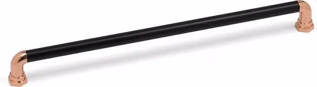 Handle & Home Matt Black and Multicolour Industrial Pipe Style Bar Kitchen Handles
