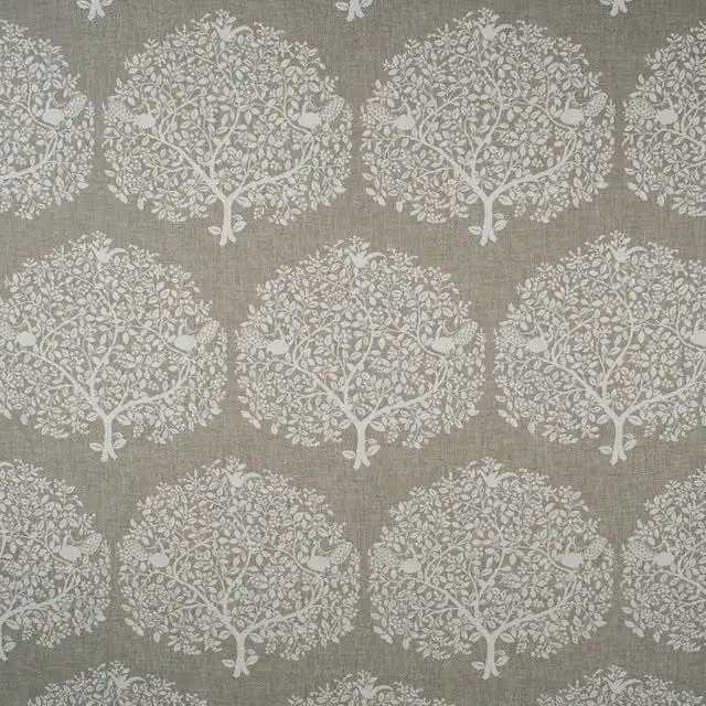 Terrys Tree Of Life Fabric in Cloud Grey