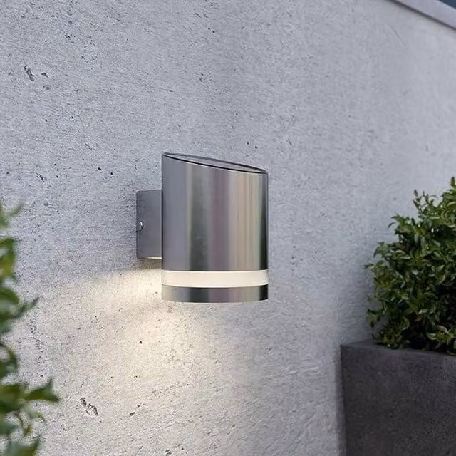 Lighting Legends Silver Stainless Steel Solar LED Signage Downlight