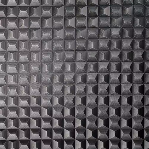 Vymura Romero 3D Geo Italian Heavyweight Vinyl Wallpaper, Black, Abstract Geometric Modern Design, Scrubbable
