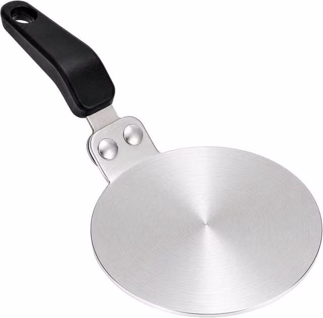 PAWNORA Induction Hob Converter Plate, Silver, 13 cm