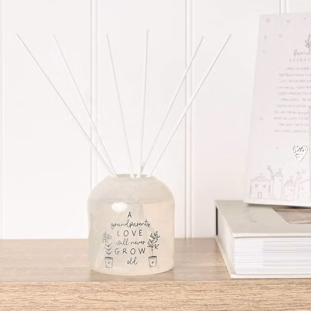 Moments Grandparents Floral Reed Diffuser, 200ml, Clear Glass
