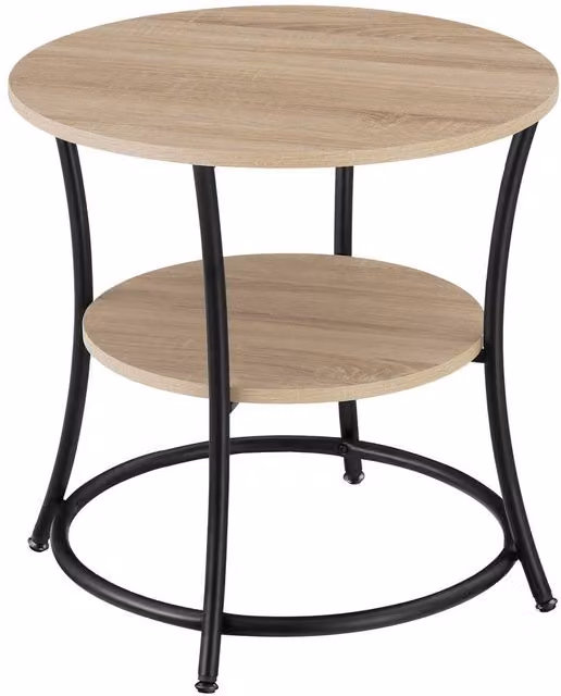 tectake Saint Louis Bedside Table in Light Oak – 1