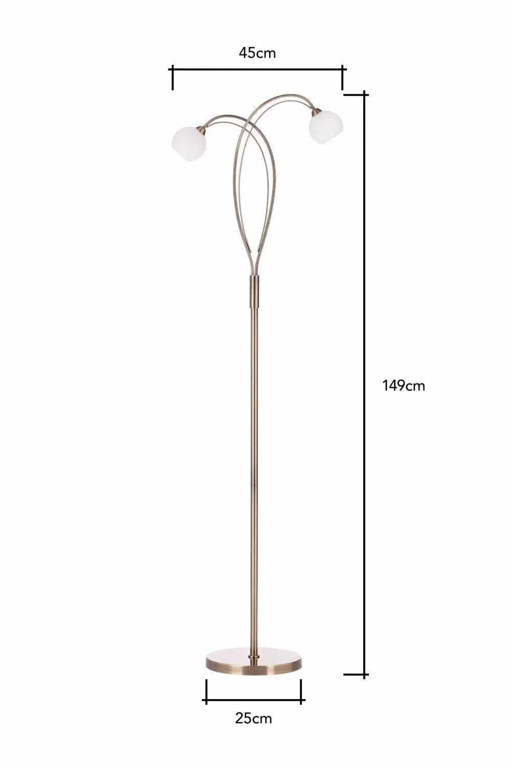 BHS Lighting Soni Floor Lamp in Gold and White Alabaster Stone – 3