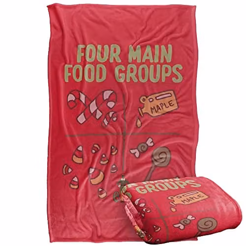 LOGOVISION Elf Buddy Christmas Throw Blanket, Red Multicolour, W/D/H: 91 x 147 cm