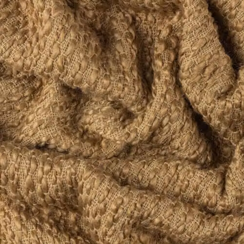 Riva Home Morni Woven Fringed Throw in Willow Beige, W/D/H: 130 x 180 cm – 2