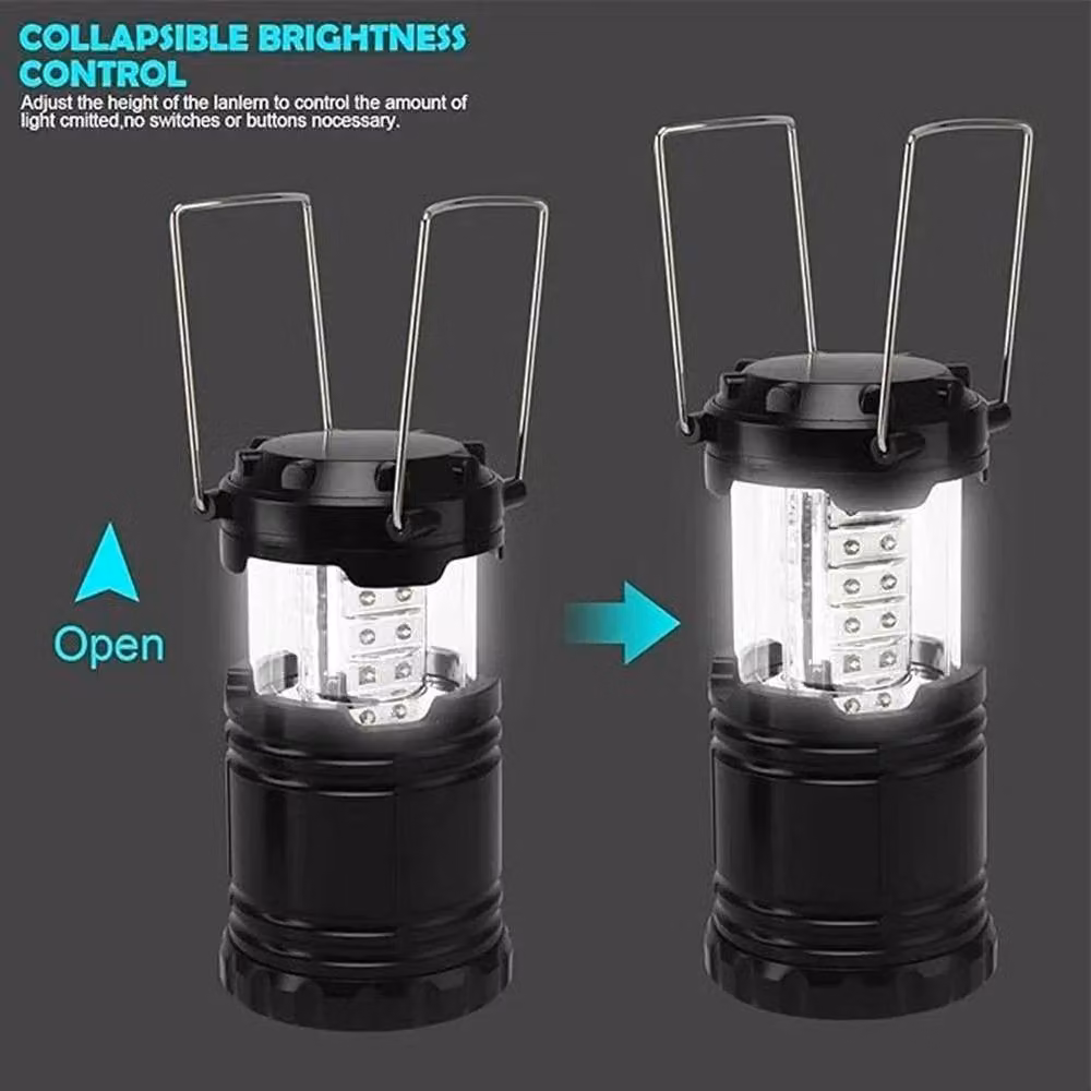 SPETLEK Black LED Camping Lantern with Height Adjustment and Omnidirectional Lighting – 3