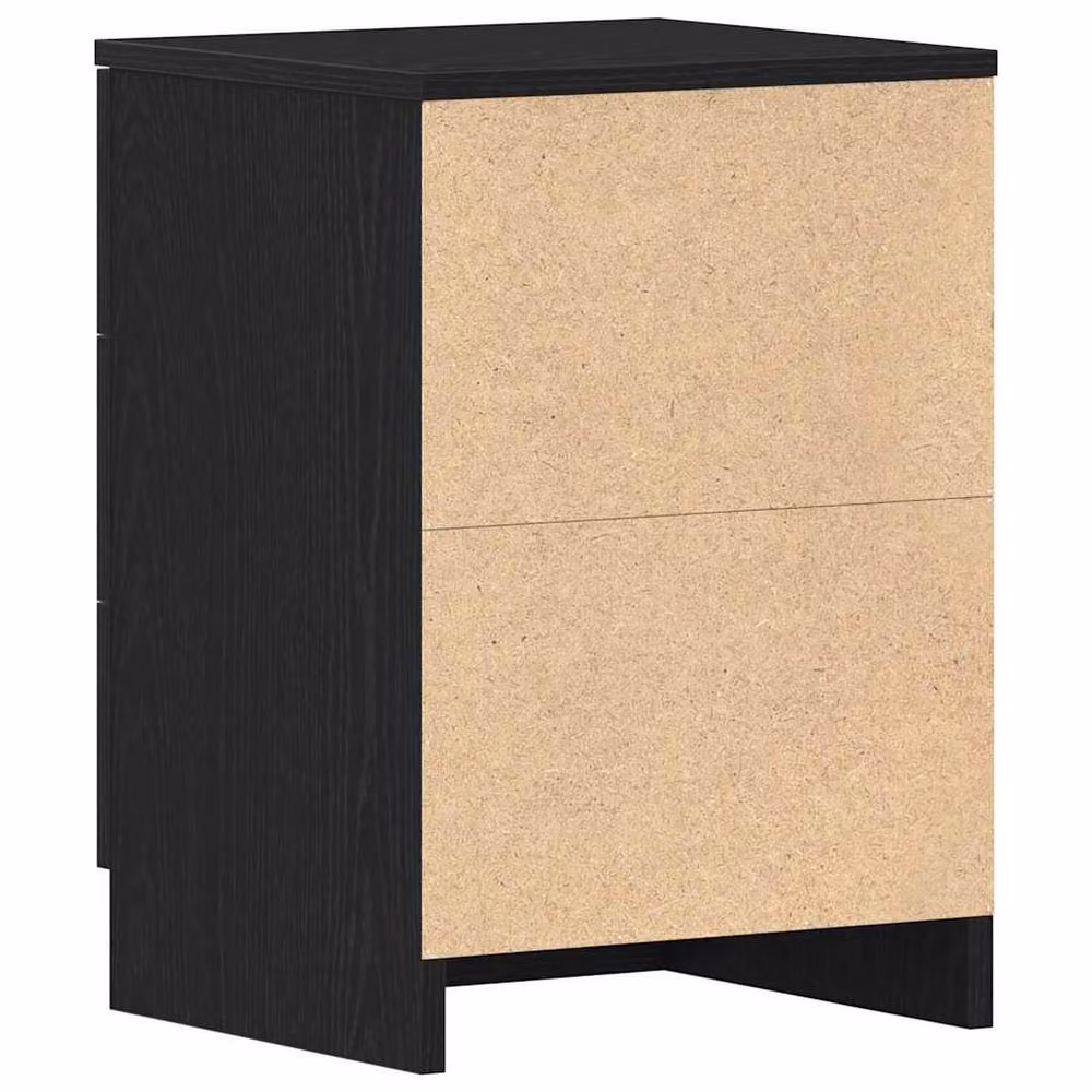 Berkfield Home Black Oak Bedside Cabinet W/D/H: 38 x 35 x 55 cm – 5