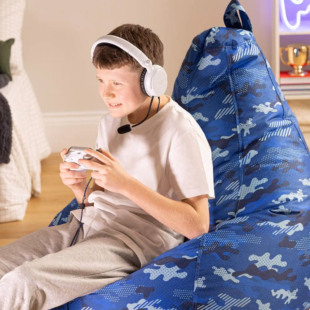 icon Dalton Gaming Bean Bag Chair in Blue Animal Print – 5