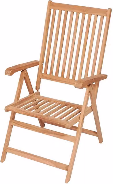 Berkfield Home Set of 2 Reclining Garden Chairs in Brown Solid Teak Wood