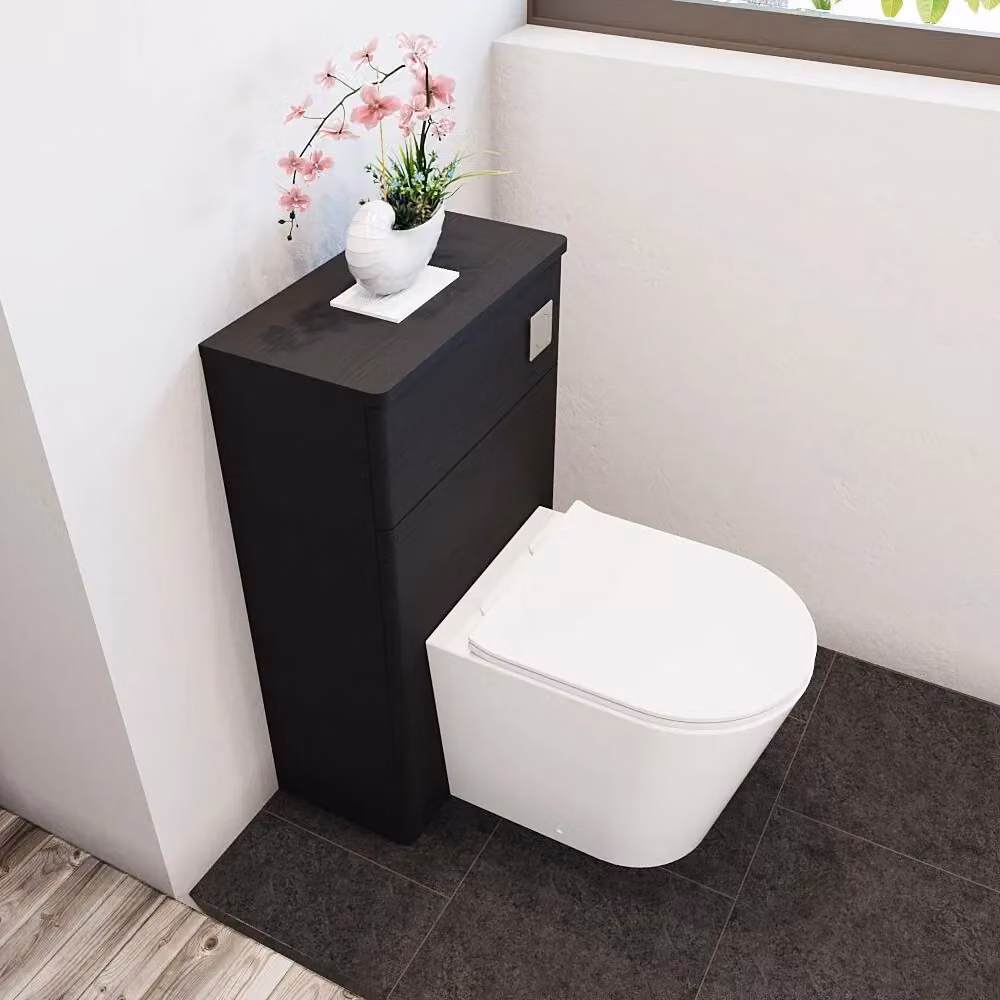 Balterley Contemporary Compact WC Toilet Unit, Black Matt, Width: 50 cm – 3