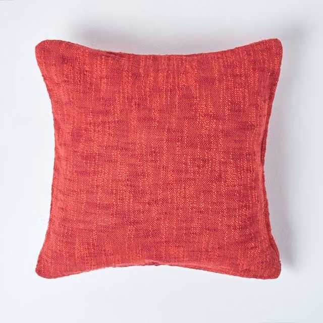 Homescapes Nirvana Cotton Cushion Cover in Terracotta, W: 60 cm