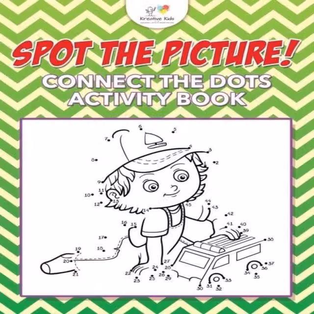 Kreative Kids Spot The Picture Connect the Dots Activity Book, Multicolour Paperback