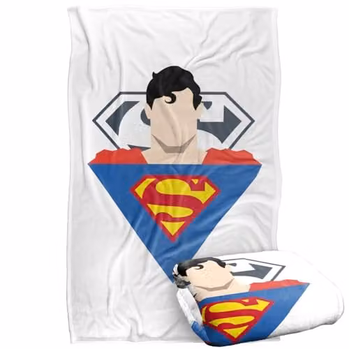 Warner Bros. Superman Silky Touch Super Soft Fleece Throw Blanket, Multicolour, W: 91.44 cm x L: 147 cm