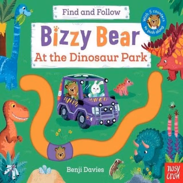 Benji Davies Bizzy Bear Find & Follow: At the Dinosaur Park Multicolour Paper Book