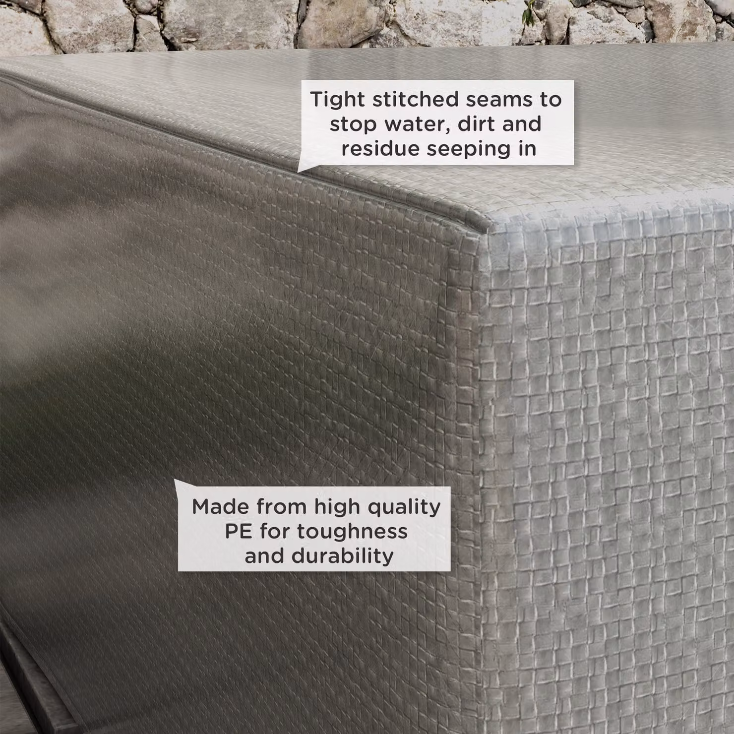 Outsunny Large Waterproof and Anti-UV Patio Furniture Cover, Grey, W/D/H: 235 x 190 x 90 cm – 5