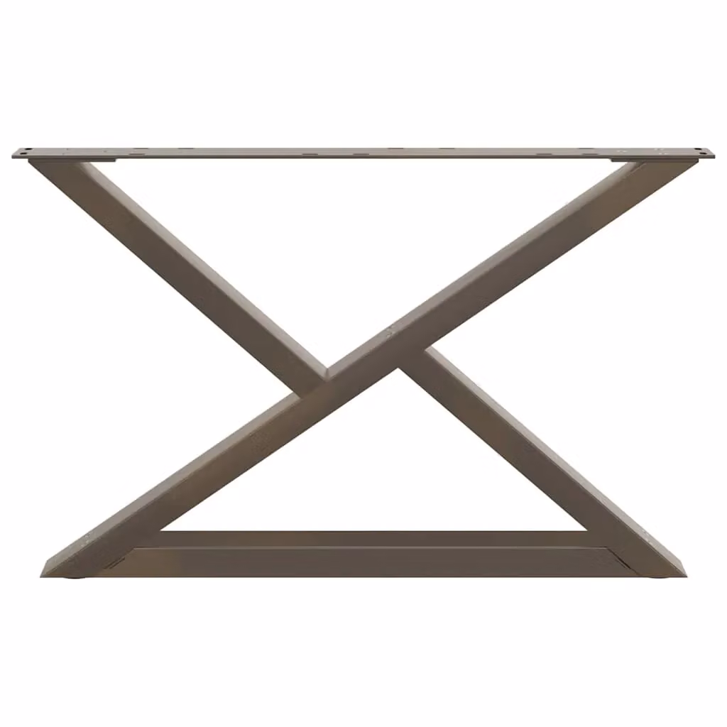Berkfield Home Steel Coffee Table Legs, 2 Pieces, Brown, H: 70 cm, W: 42 cm – 3