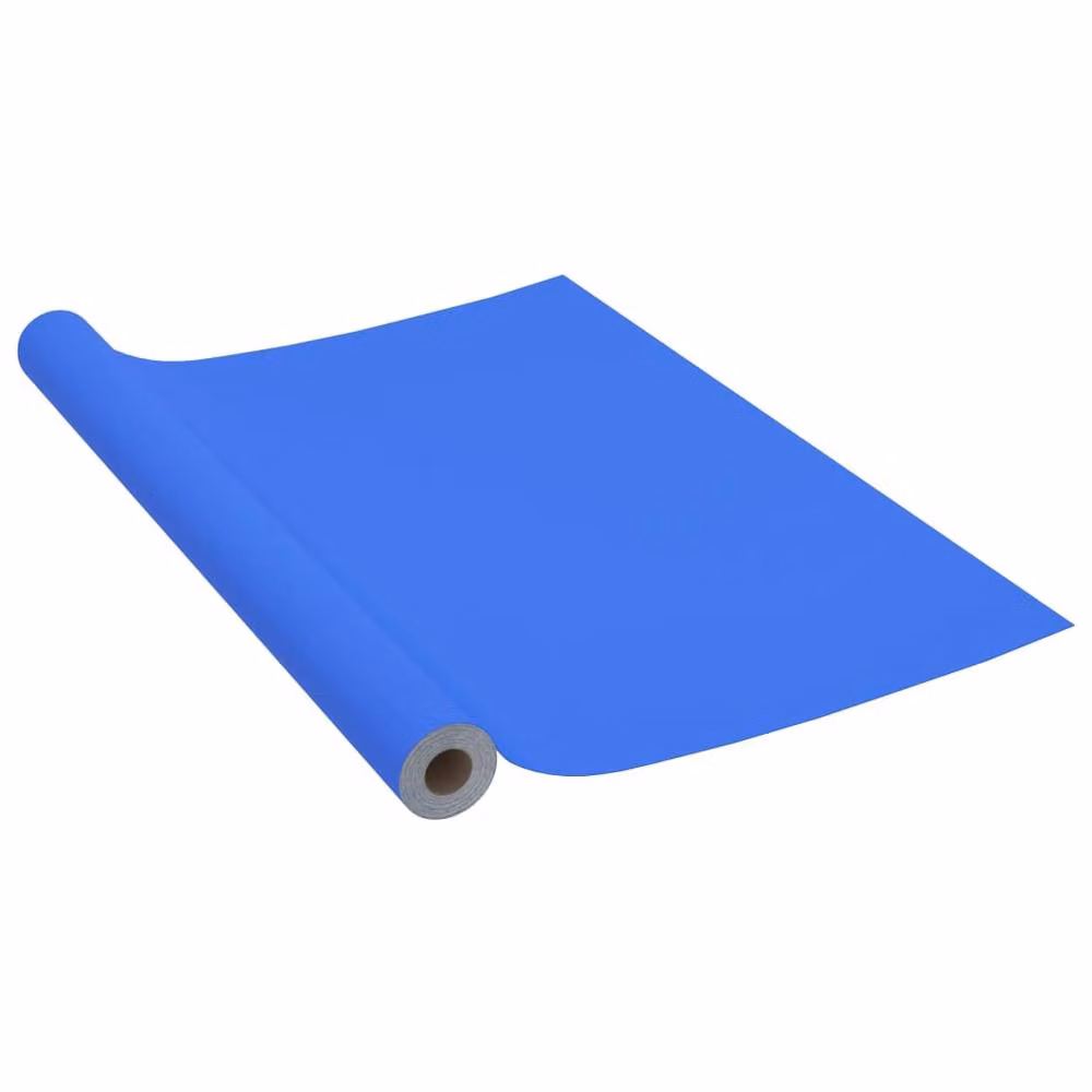 Berkfield Home High Gloss Blue Self-adhesive PVC Furniture Film, W: 500 cm, H: 90 cm – 2