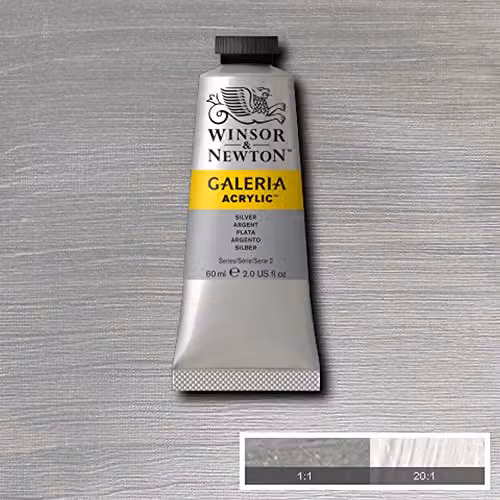Winsor & Newton Galeria Acrylic Paint, Silver, 60ml – 3