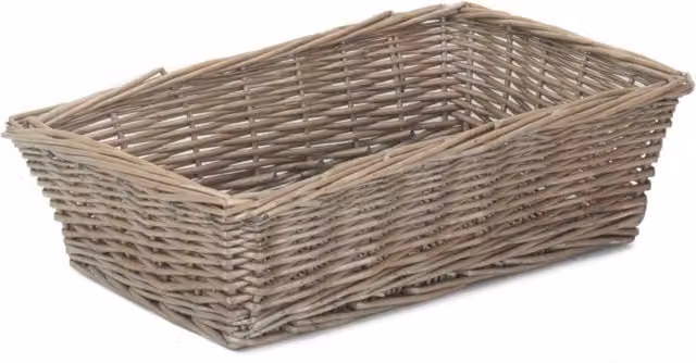 Red Wicker Hamper in Brown