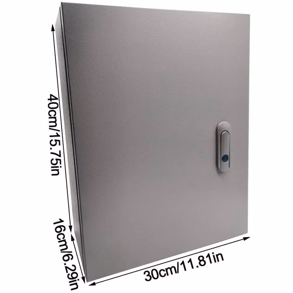 FLAVORA Waterproof Outdoor Electrical Distribution Board in Silver, 500 mm – 1