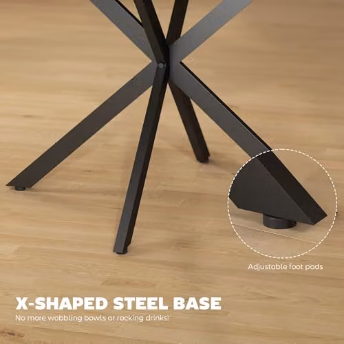 HOMCOM Extendable Oval Dining Table with Butterfly Leaf, Brown – 5