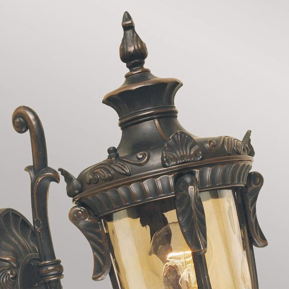 Netlighting Philadelphia Small Outdoor Wall Lantern Light in Old Bronze and Brown, IP44, E27 – 2