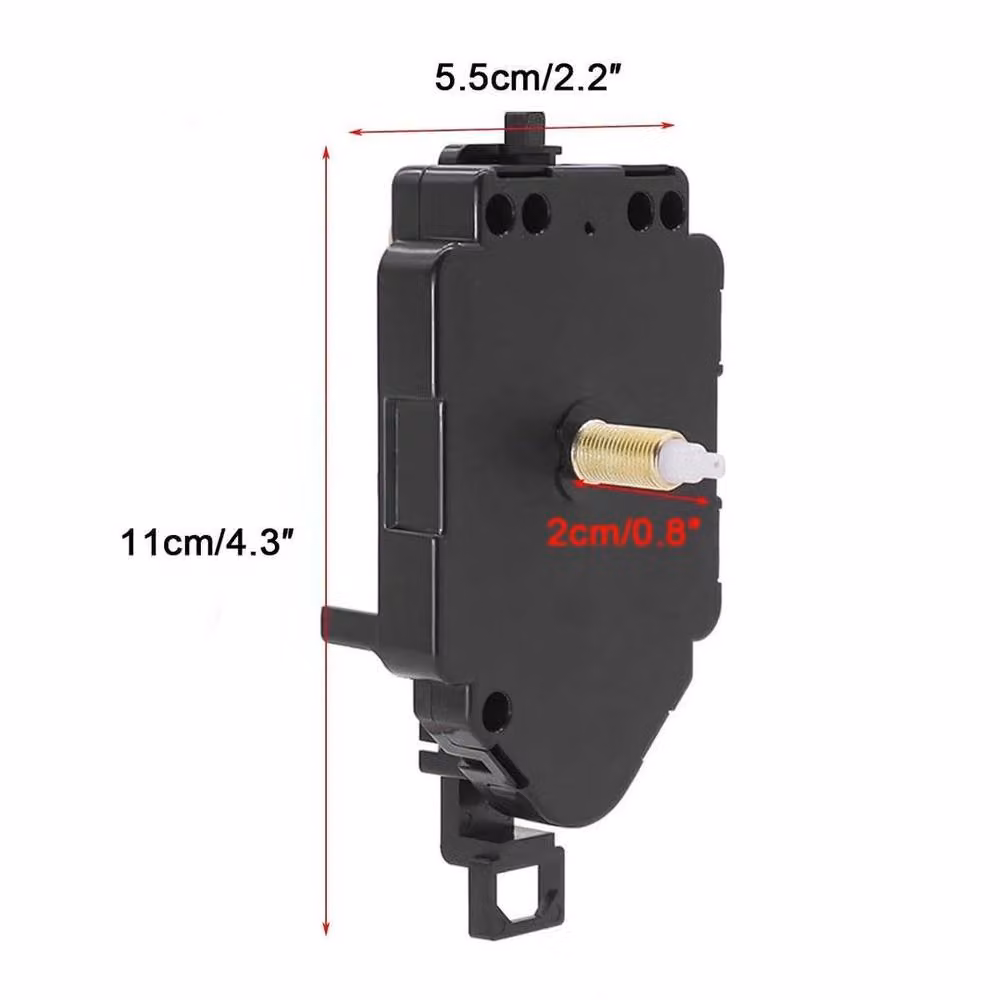 KORVIXA Black Quartz Pendulum Westminster Chime Wall Clock Movement Kit – 2