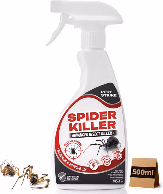 Pest Strike Spider Killer Spray for Indoor and Outdoor Use, Clear, 0.57 l